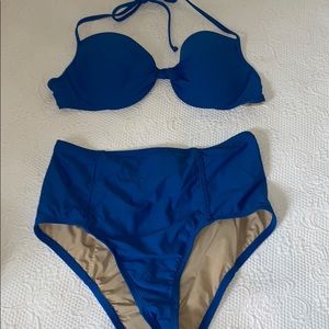 JCrew blue bikini